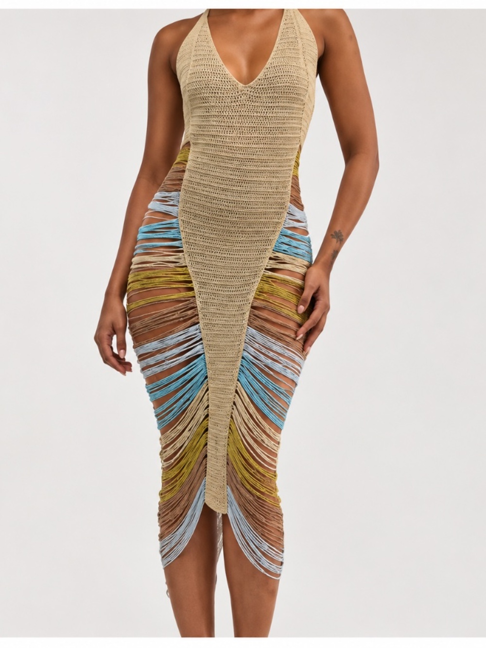 NOT PLAYING IT SAFE CROCHET MAXI DRESS